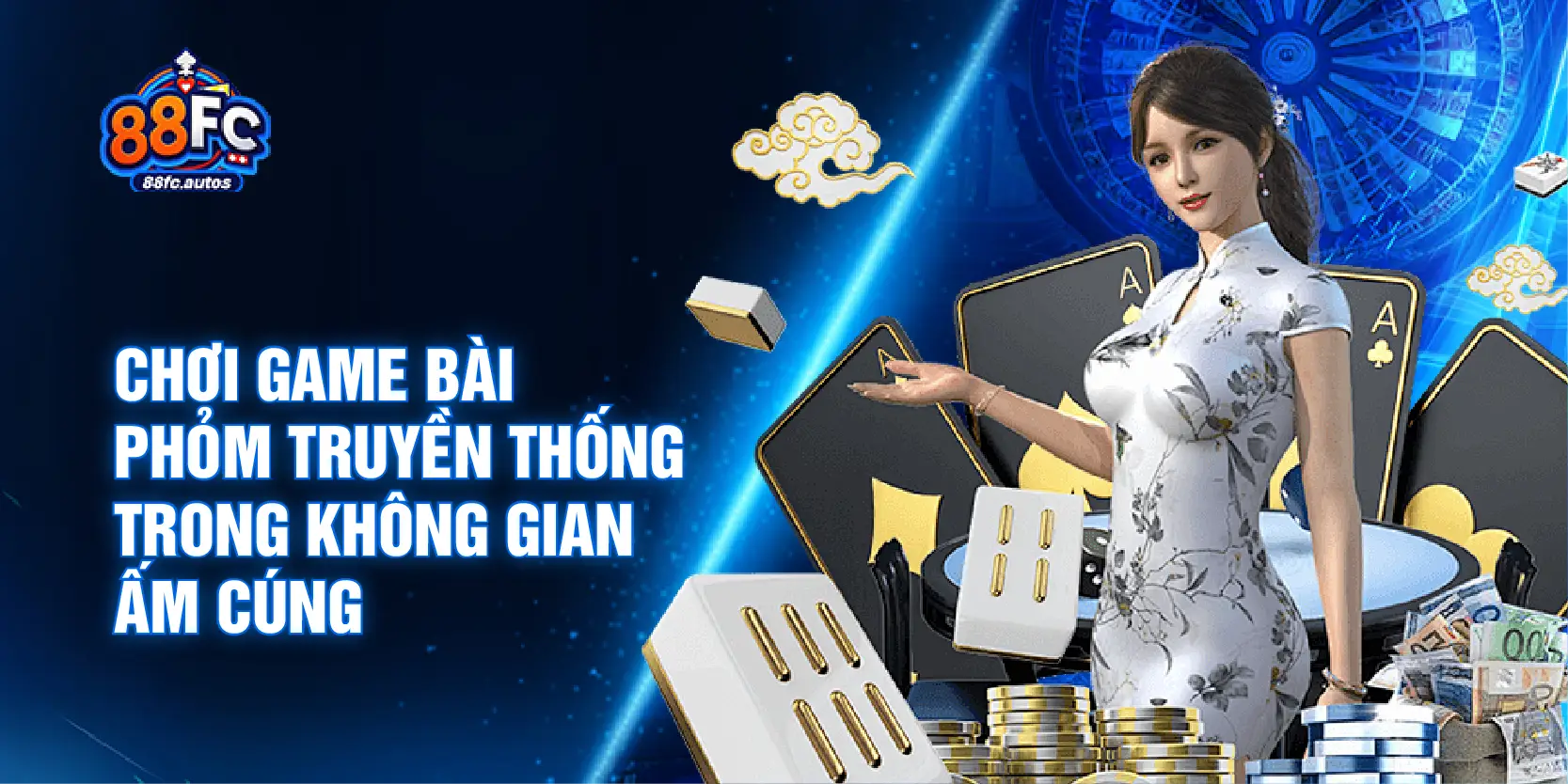 Chơi game bài Phỏm truyền thống trong không gian ấm cúng